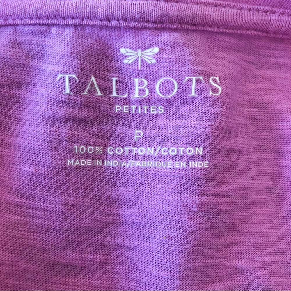 talbots | pink embroidered short sleeve tassels - Picture 6 of 7
